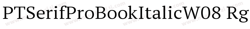 PTSerifProBookItalicW08 Rg字体转换